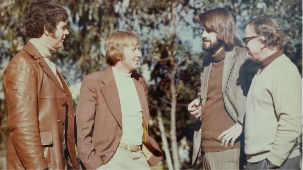 CC 025 From left Martin Didsbury Frank Torley Bill Knight and Tony Trotter 1970s